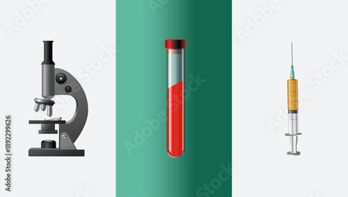 Medical Test Tube Containing Blood Sample Representing Diagnosis and Laboratory Analysis