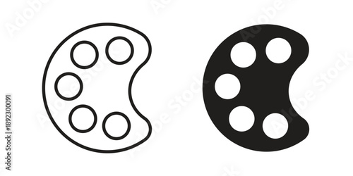 Palette icon symbol design template. Vector 10 eps.
