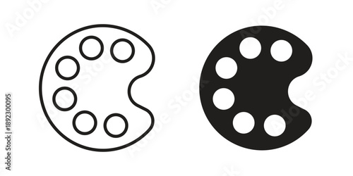 Palette icon symbol design template. Vector 10 eps.