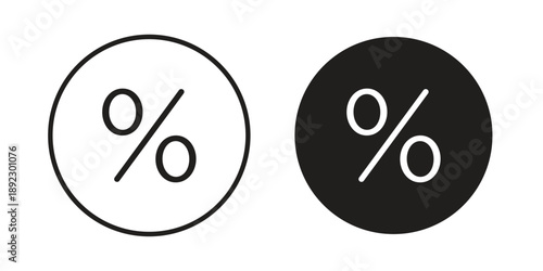 Percentage icon symbol design template. Vector 10 eps.