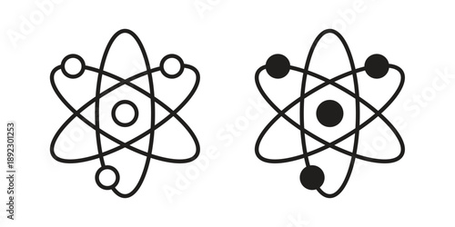 Physics icon symbol design template. Vector 10 eps.