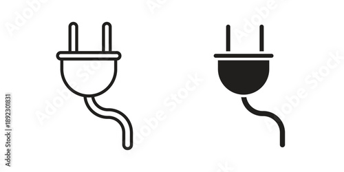 Plug icon symbol design template. Vector 10 eps.
