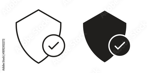 Protection icon symbol design template. Vector 10 eps.