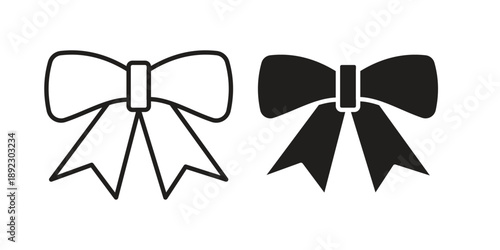 Ribbon icon symbol design template. Vector 10 eps.