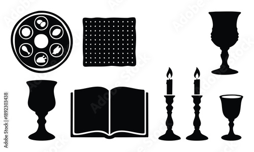 Passover silhouette set bundle passover silhouette, seder items