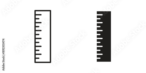 Ruler icon symbol design template. Vector 10 eps.