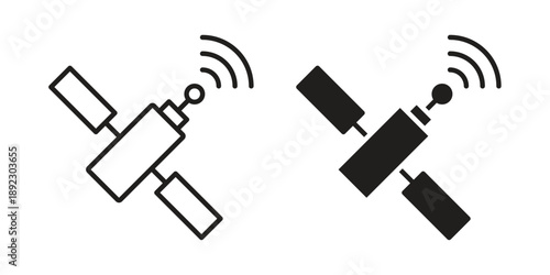 Satellite icon symbol design template. Vector 10 eps.