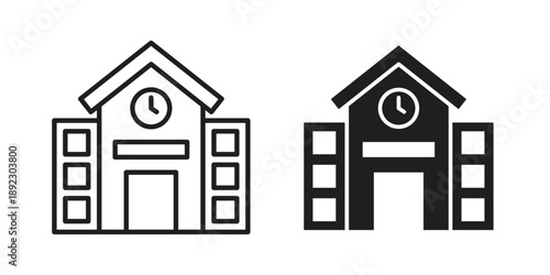 school icon symbol design template. Vector 10 eps.