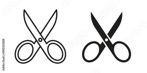 Scissor icon symbol design template. Vector 10 eps.