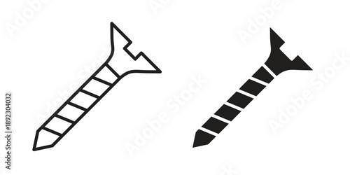 Screw icon symbol design template. Vector 10 eps.