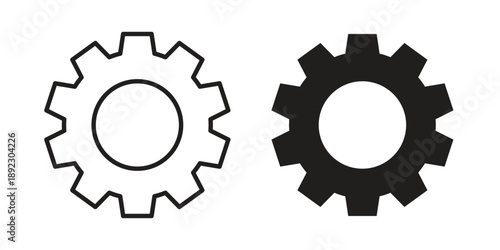 Settings icon symbol design template. Vector 10 eps.