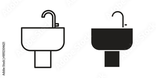 Sink icon symbol design template. Vector 10 eps.
