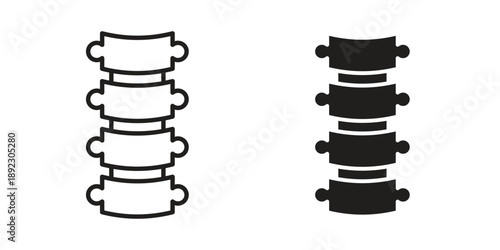 Spine icon symbol design template. Vector 10 eps.