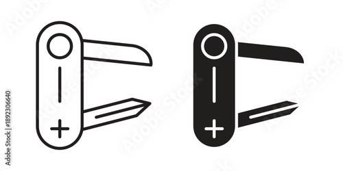 Swiss Knife icon symbol design template. Vector 10 eps.