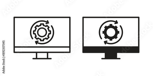 System update icon symbol design template. Vector 10 eps.