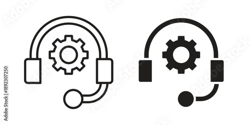 Technical support icon symbol design template. Vector 10 eps.