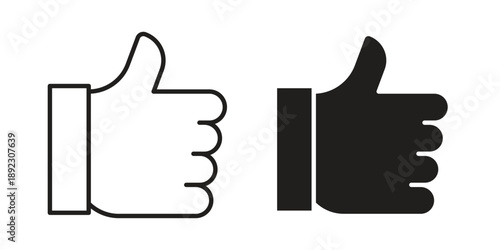 Thumb icon symbol design template. Vector 10 eps.