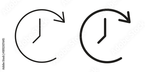 Time forward icon symbol design template. Vector 10 eps.