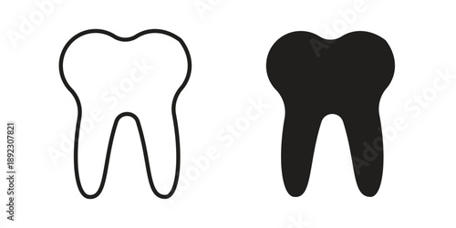 Tooth icon symbol design template. Vector 10 eps.