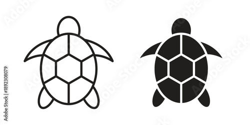 Tortoise icon symbol design template. Vector 10 eps.