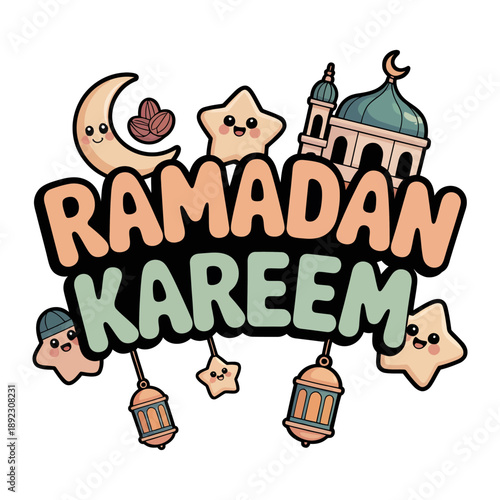Ramadan Kareem Illustration: Festive illustrations to honor the holy month of Ramadan, a celebration of spirituality, charity, and reflection.