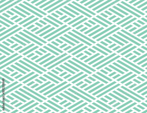 Abstract geometric pattern. A seamless vector background. White and green ornament. Graphic modern pattern. Simple lattice graphic design