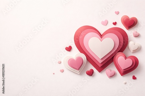 red heart on a pink background