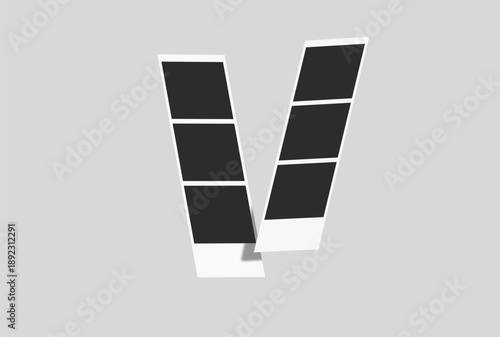 Vector Retro photo booth strips and instant film frames with blank placeholders. Minimalist vintage snapshot mockup templates for photography layouts, scrapbooking, and social media memories.