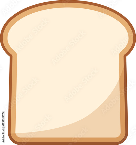 Sliced White Bread Icon Illustration
