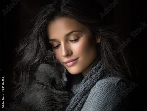 Cat and person together