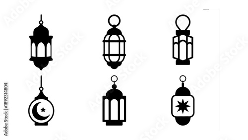 Ornamental Lantern Collection: This image captures a captivating collection of diverse ornamental lanterns, each uniquely designed with intricate detailing and shapes.