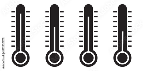 Thermometer icon set. weather icons. Temperature symbol. Cold and hot icon sign. thermometer showing the temperature. Weather Sign. Temperature Scale Symbol. Warm cold Symbol.