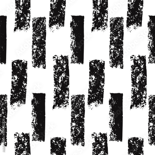 Handmade lines grid charcoal seamless pattern. Black graphite pencil endless bg cover wall. Hand drawn mini streaks grunge texture. Vector repeat background illustration.