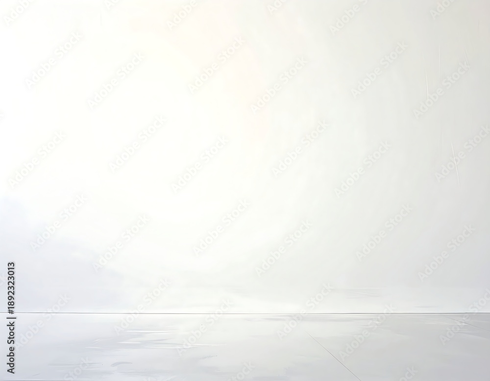 Fototapeta premium A bright white room with a smooth floor and plain background