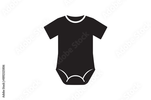 Baby bodysuit clothing icon representing infant fashion and childcare on a white background