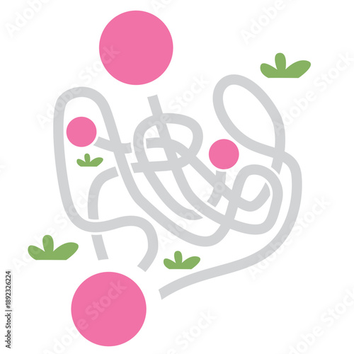 Abstract Maze Puzzle for Kids