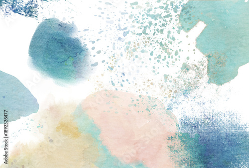 背景素材_水彩テクスチャ_緑