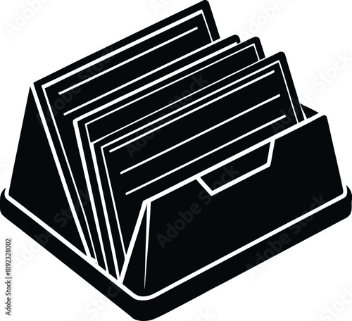 Simple office card holder icon