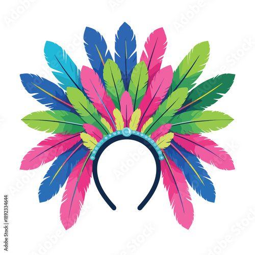 Rio Brazil Samba Festival Costume Accessory Illustration