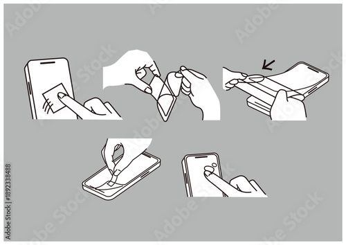 スマートフォンにシートを貼る