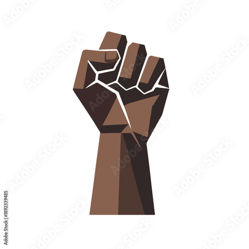 a raised clenched fist