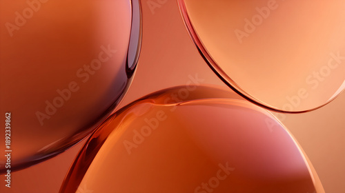 ultra minimal molten glass orbs wallpaper, warm abstract liquid circles in sunset tones, premium futuristic amber glass wallpaper