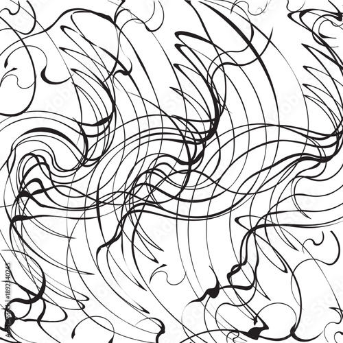 Pattern of chaotic, rough, randomly shaped forms creating an abstract and organic texture. Dynamic stock vector design conveying disorder, randomness, and raw energy, suitable for modern backgrounds