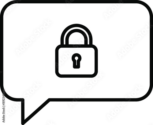 Secure message icon representing confidentiality and privacy