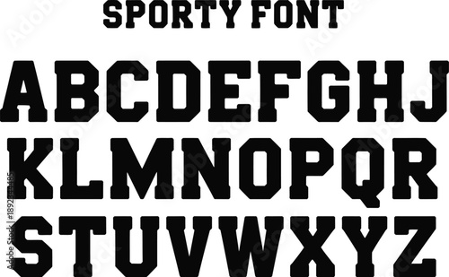Bold Black Sporty Font Alphabet Display letters