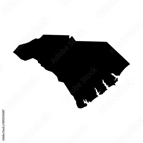 south carolina state map glyph icon