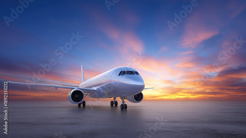 Wallpaper Mural Stunning Artistic Composition of an Airline Aircraft at Sunset with Unique Colors and Professional Finish, Captivating Skyscape and Tranquil Atmosphere Torontodigital.ca
