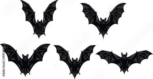 Spooky halloween haunted castle silhouette, dark gothic cathedral with flying bats vector, mysterious fortress illustration, scary palace for horror night party invitation background