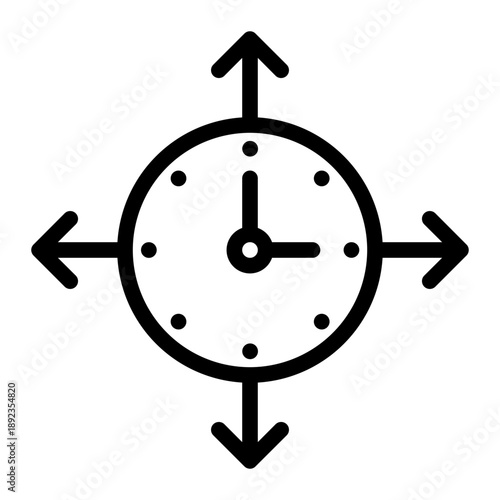 Timeline uncertainty line icon
