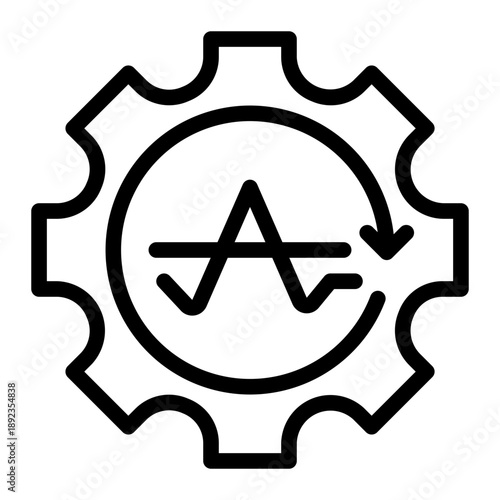 Workload threshold line icon
